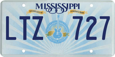 MS license plate LTZ727