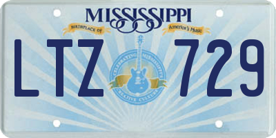 MS license plate LTZ729