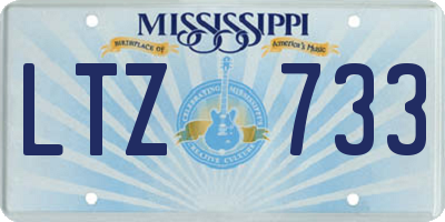 MS license plate LTZ733