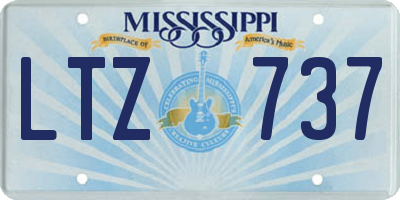 MS license plate LTZ737