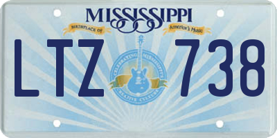 MS license plate LTZ738