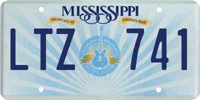 MS license plate LTZ741