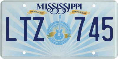 MS license plate LTZ745