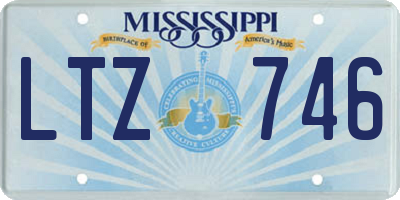 MS license plate LTZ746