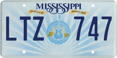 MS license plate LTZ747