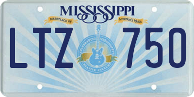 MS license plate LTZ750