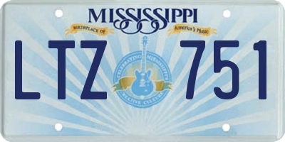 MS license plate LTZ751