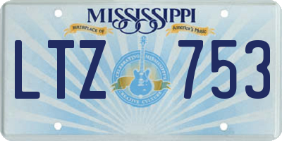 MS license plate LTZ753