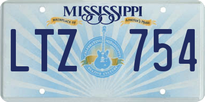 MS license plate LTZ754