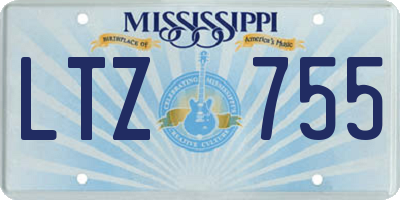 MS license plate LTZ755