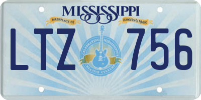 MS license plate LTZ756