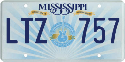 MS license plate LTZ757