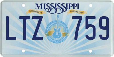 MS license plate LTZ759