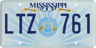 MS license plate LTZ761
