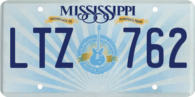 MS license plate LTZ762