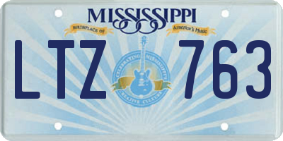MS license plate LTZ763