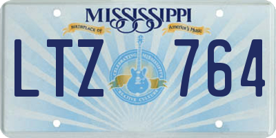 MS license plate LTZ764