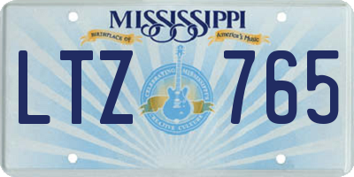 MS license plate LTZ765