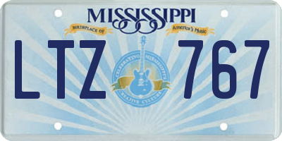 MS license plate LTZ767