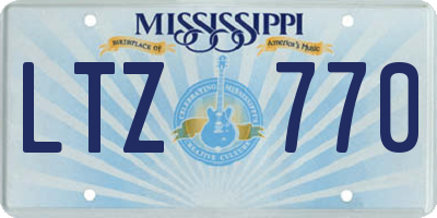 MS license plate LTZ770
