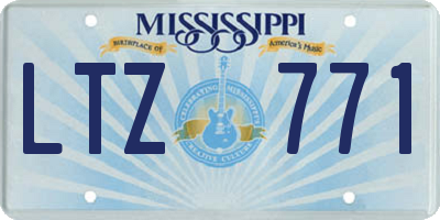 MS license plate LTZ771