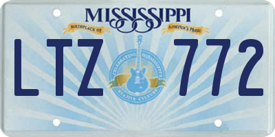 MS license plate LTZ772