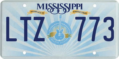 MS license plate LTZ773