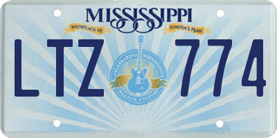 MS license plate LTZ774
