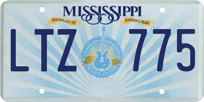 MS license plate LTZ775