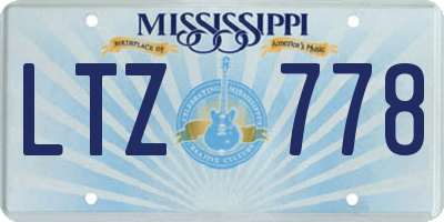 MS license plate LTZ778