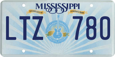 MS license plate LTZ780