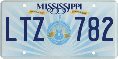MS license plate LTZ782