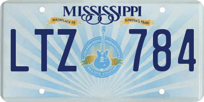 MS license plate LTZ784
