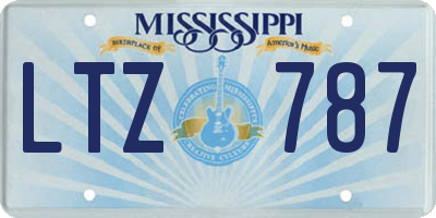 MS license plate LTZ787
