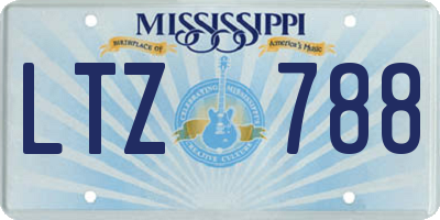 MS license plate LTZ788