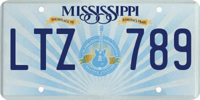 MS license plate LTZ789