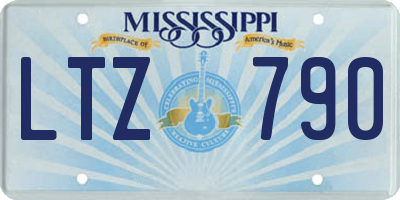 MS license plate LTZ790