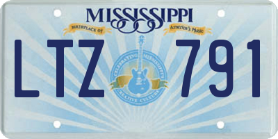 MS license plate LTZ791