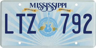 MS license plate LTZ792