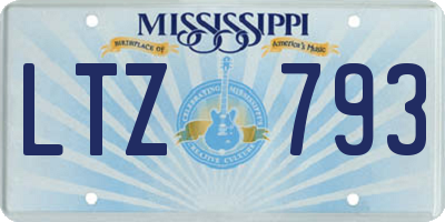 MS license plate LTZ793