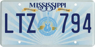MS license plate LTZ794
