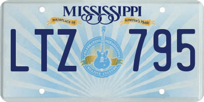 MS license plate LTZ795