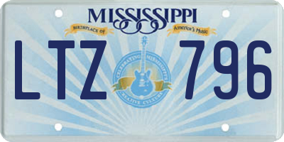 MS license plate LTZ796