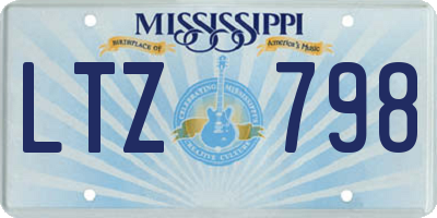 MS license plate LTZ798