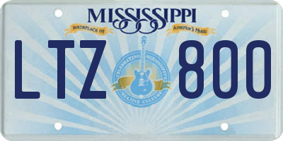 MS license plate LTZ800