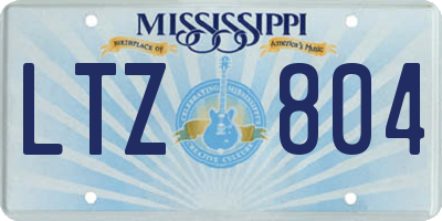 MS license plate LTZ804