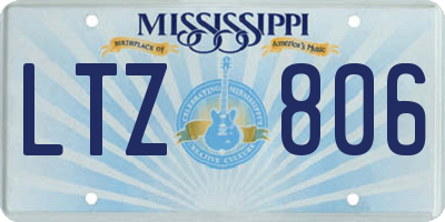 MS license plate LTZ806