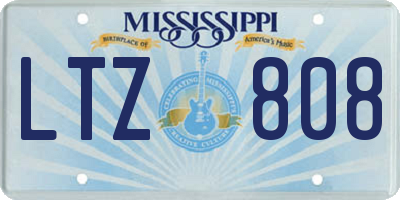 MS license plate LTZ808