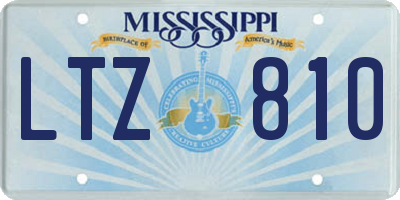 MS license plate LTZ810