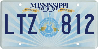 MS license plate LTZ812